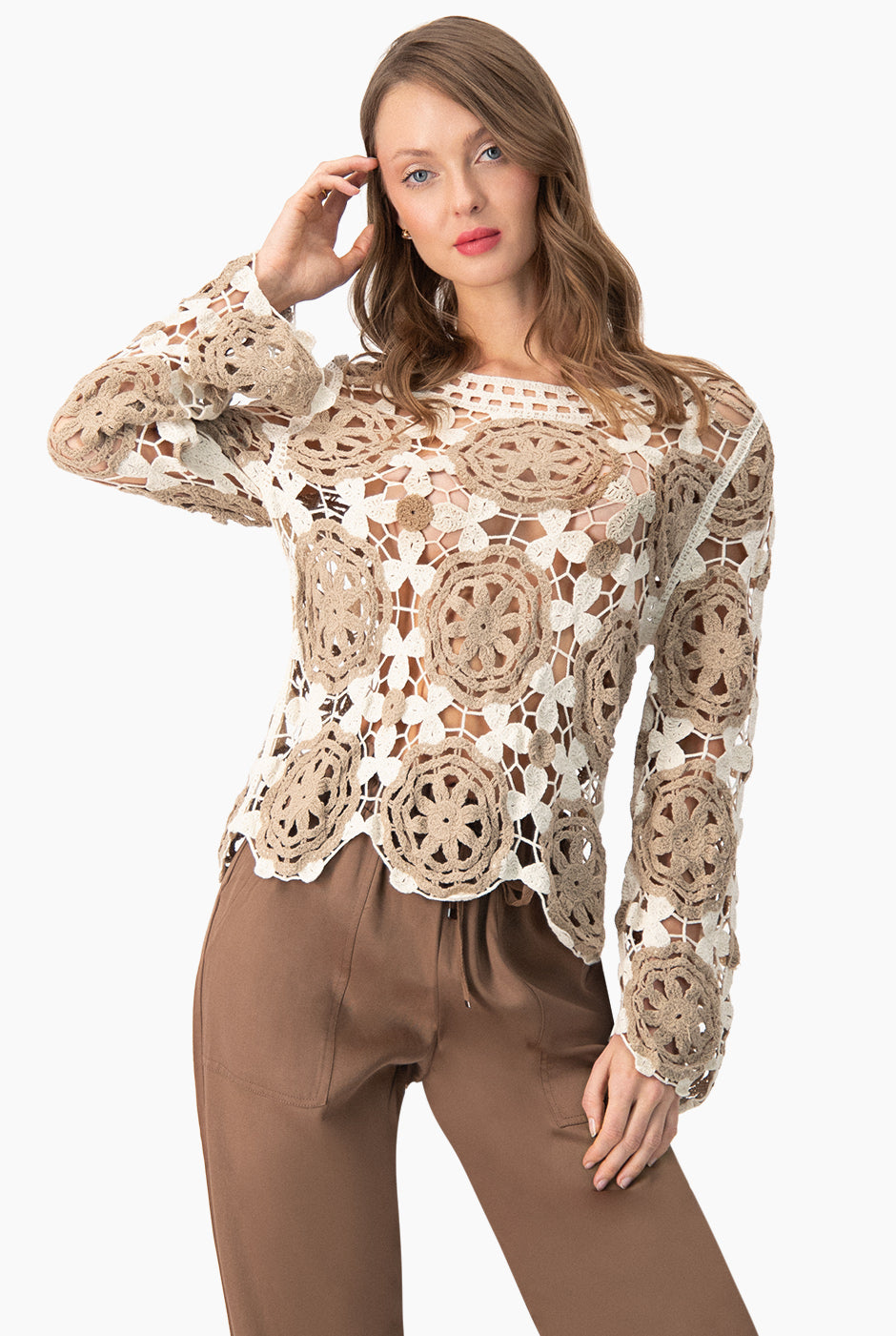 Suéter Crochet Calado