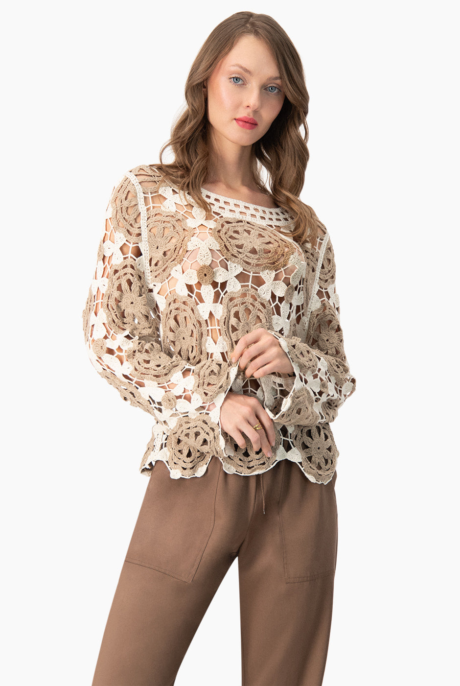 Suéter Crochet Calado