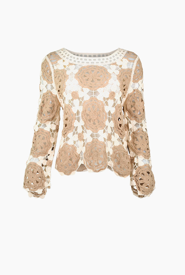 Suéter Crochet Calado