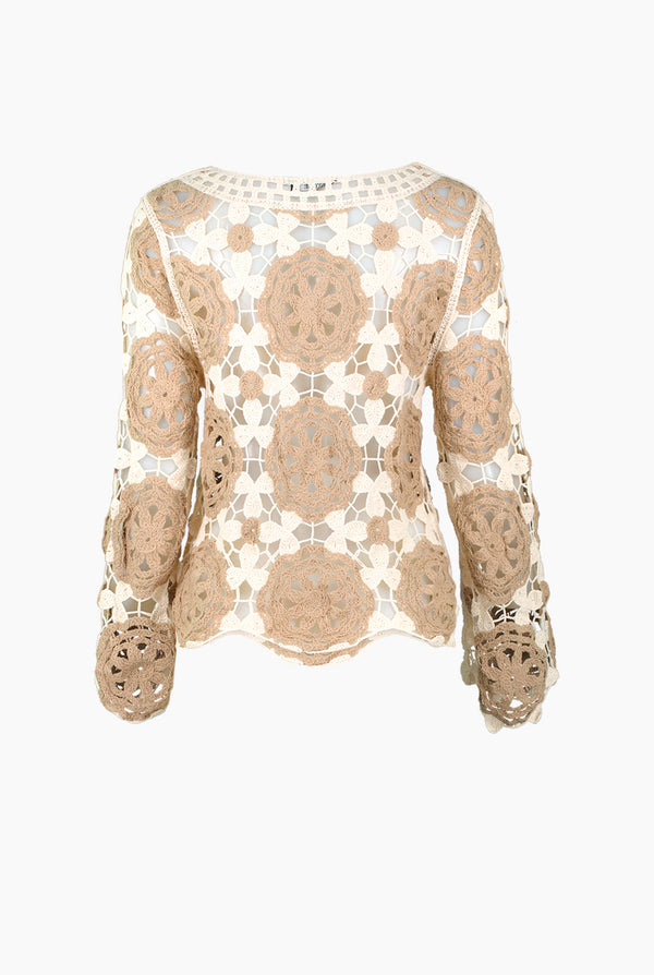 Suéter Crochet Calado