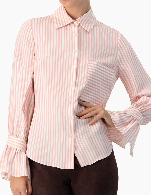 Camisa rayada manga larga