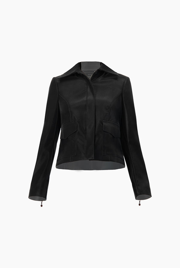 Chamarra Biker Negra Corta Ivonne