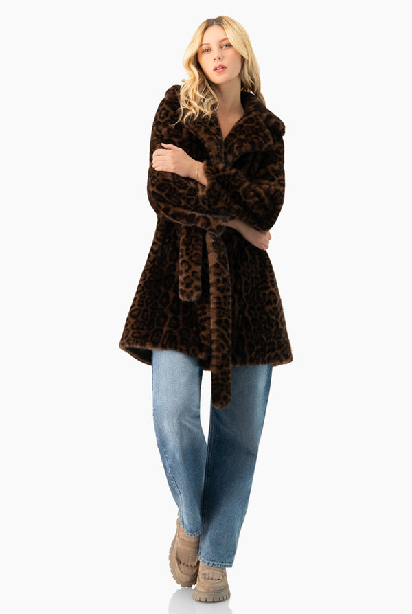 Abrigo Reversible Cheetah Print