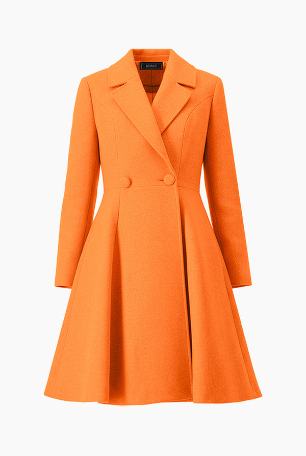 Abrigo Cruzado Elegante Naranja