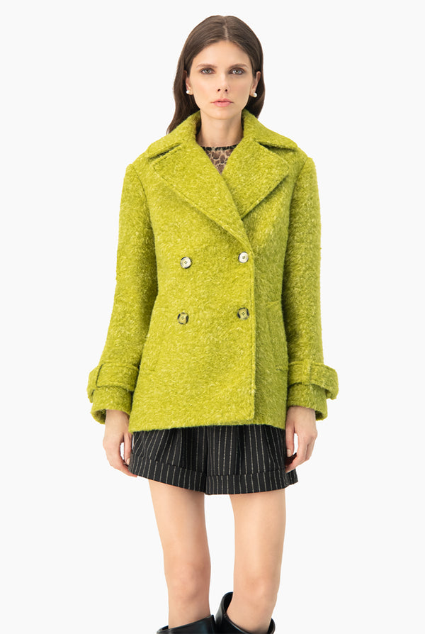 Abrigo Verde Maxi Solapa Ivonne