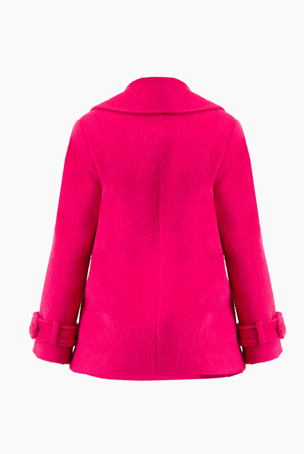 Abrigo cruzado rosa