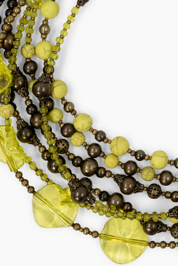 Collar Cascada Twist Verde