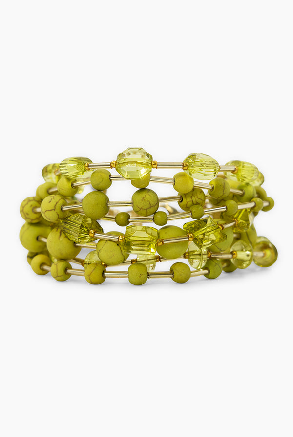 Pulsera Capas Citron en Verde Limón