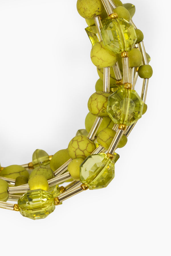 Pulsera Capas Citron en Verde Limón