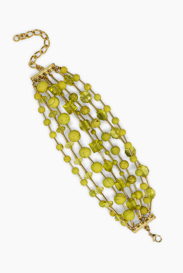 Pulsera Capas Citron en Verde Limón