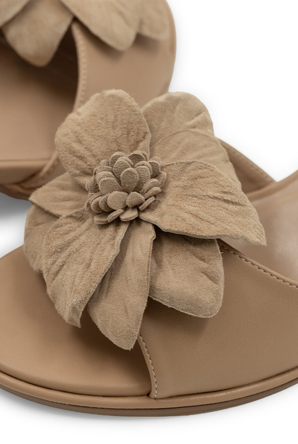 Sandalia Flor Suede