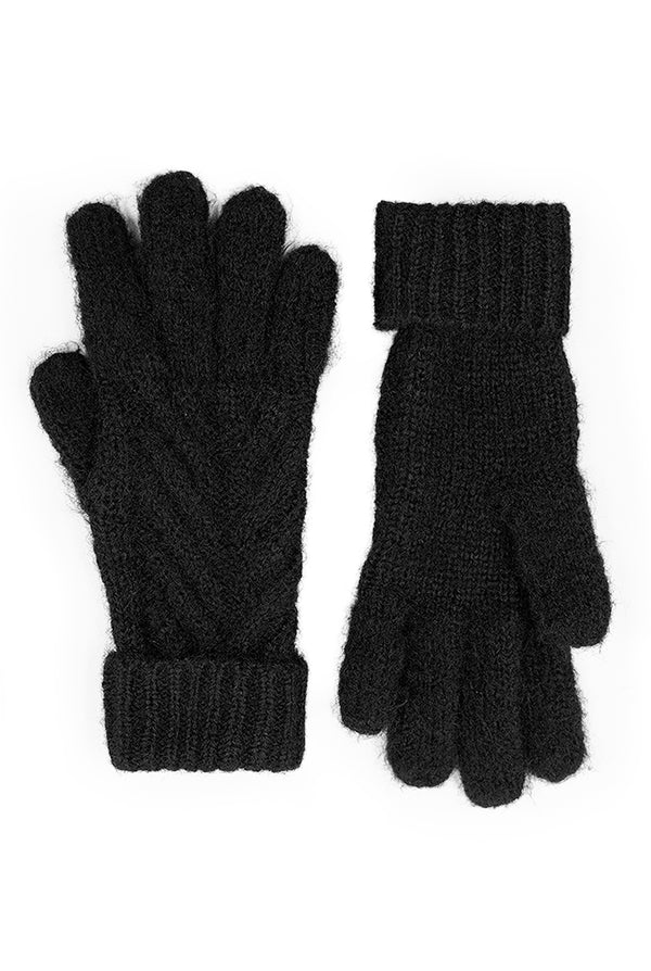 Guantes Black Knit Trenzado